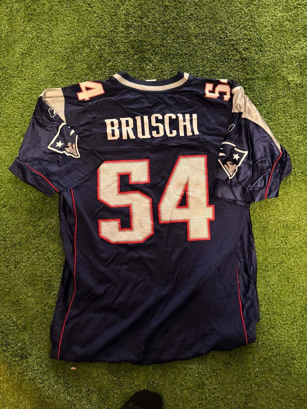 Vintage Tedy Bruschi New England Patriots Reebok NFL Jersey Size Large